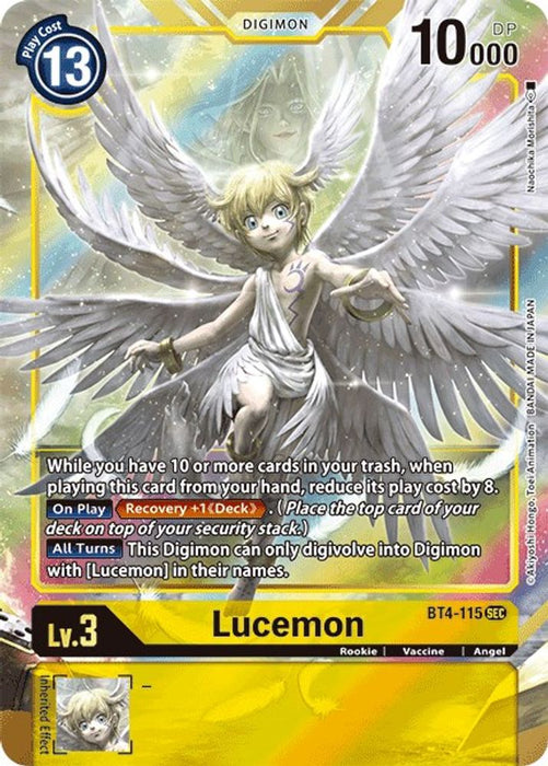 Lucemon (Alternate Art) (#BT4-115 SEC) (Great Legend) Near Mint Foil