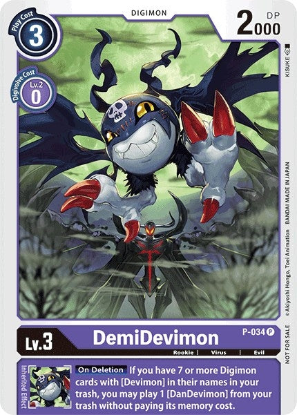 Image for DemiDevimon - P-034 (P-034 P) - Digimon Card Game