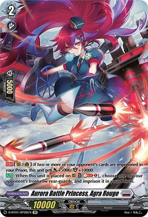 Aurora Battle Princess Agra Rouge SP (#D-BT01/SP06EN) (D-BT01: Genesis of the Five Greats) Near Mint