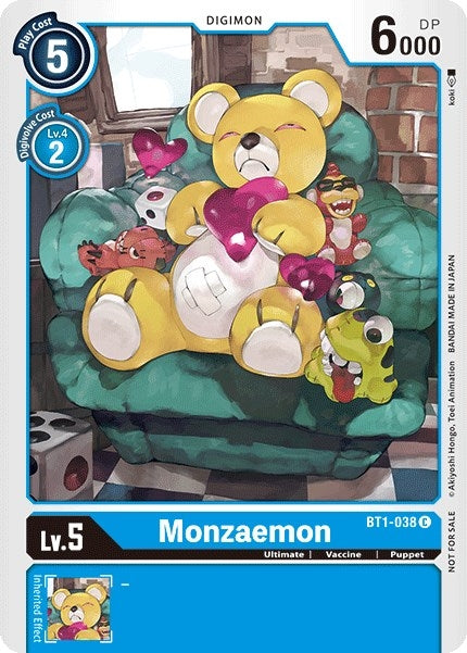 Image for Monzaemon - BT1-038 (Official Tournament Pack Vol.2) (BT1-038 C) - Digimon Card Game