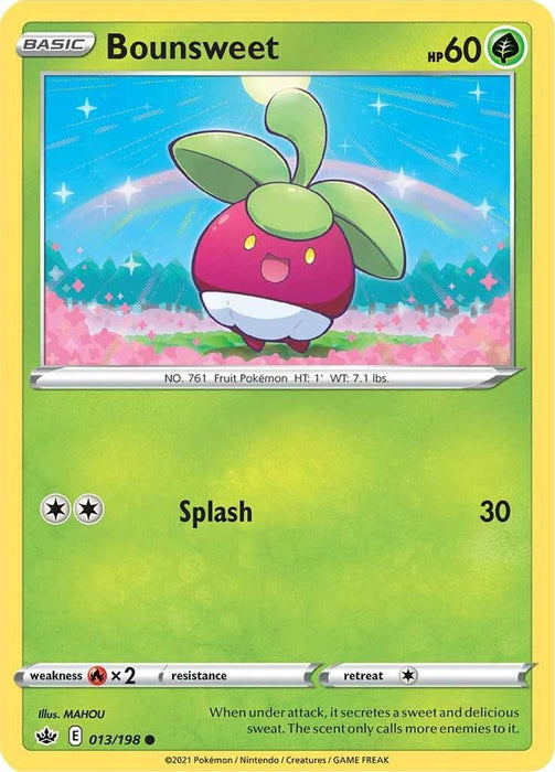 Bounsweet (#013/198) (SWSH06: Chilling Reign) Near Mint Reverse Holofoil