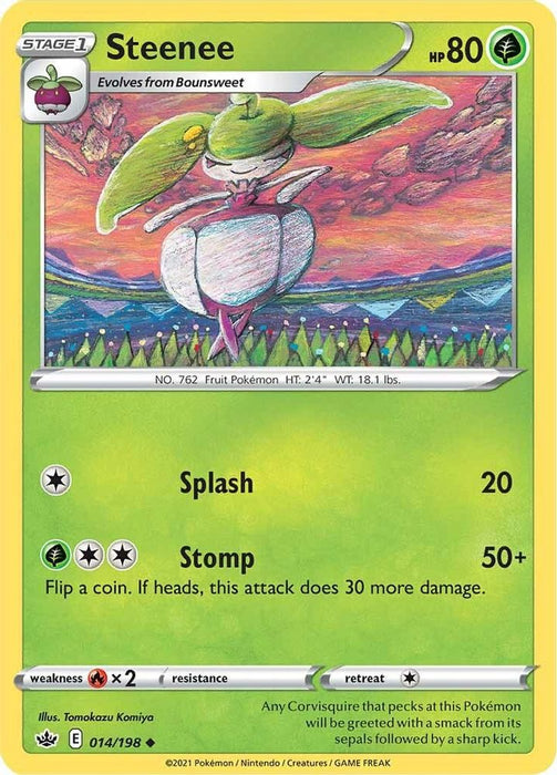 Steenee (#014/198) (SWSH06: Chilling Reign) Near Mint Reverse Holofoil