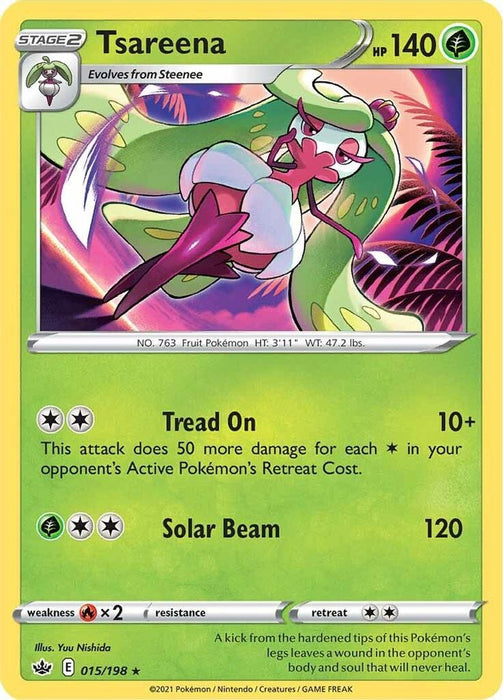 Tsareena (#015/198) (SWSH06: Chilling Reign) Near Mint Reverse Holofoil