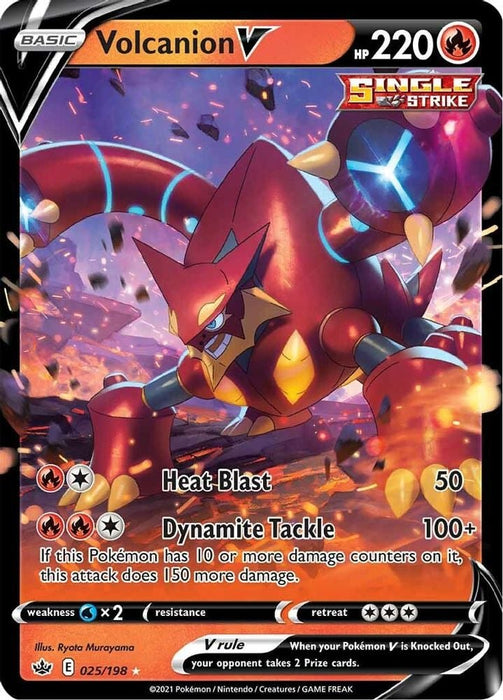 Volcanion V (#025/198) (SWSH06: Chilling Reign) Near Mint Holofoil