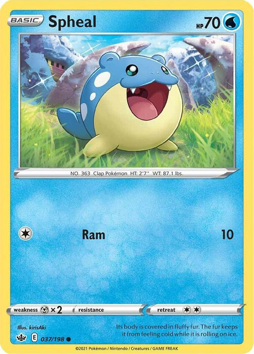 Spheal (#037/198) (SWSH06: Chilling Reign) Near Mint Reverse Holofoil