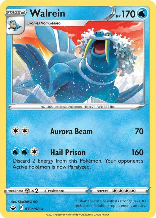 Walrein (#039/198) (SWSH06: Chilling Reign) Near Mint Reverse Holofoil
