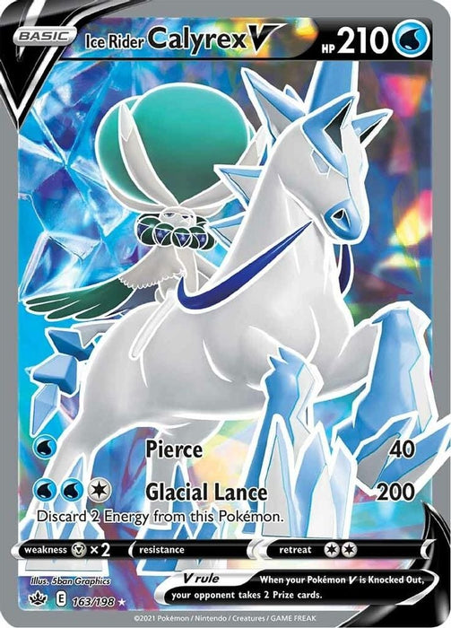 Ice Rider Calyrex V (Full Art) (#163/198) (SWSH06: Chilling Reign)
