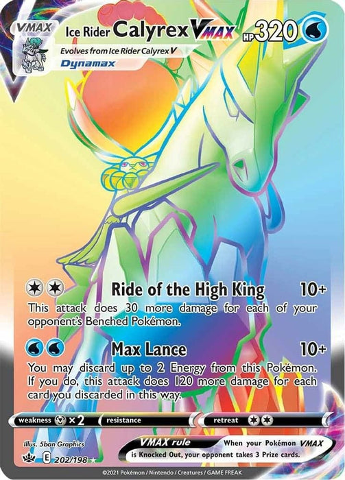 Ice Rider Calyrex VMAX (Secret) (#202/198) (SWSH06: Chilling Reign)