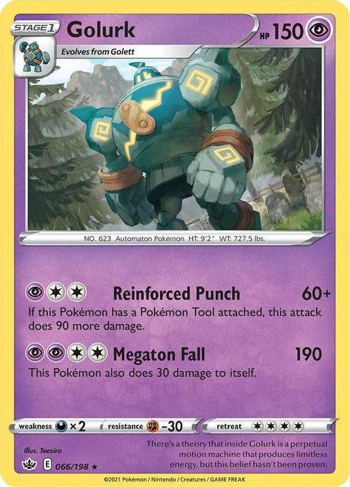 Golurk (#066/198) (SWSH06: Chilling Reign) Near Mint Reverse Holofoil