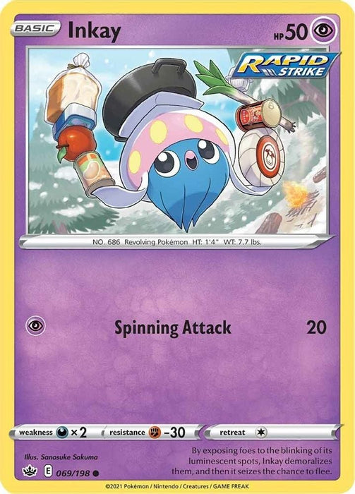 Inkay (#069/198) (SWSH06: Chilling Reign) Near Mint
