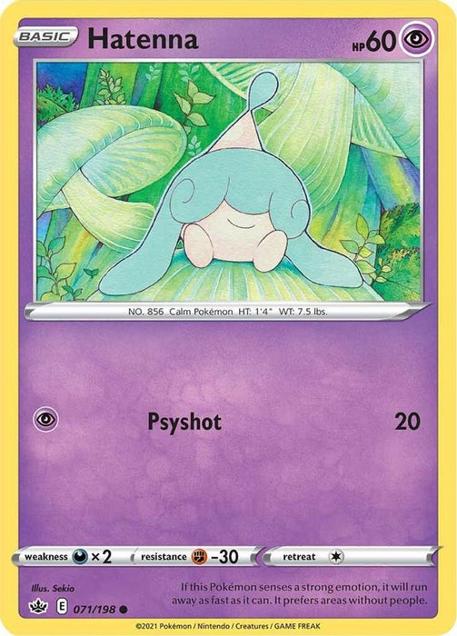 Hatenna (#071/198) (SWSH06: Chilling Reign) Near Mint Reverse Holofoil
