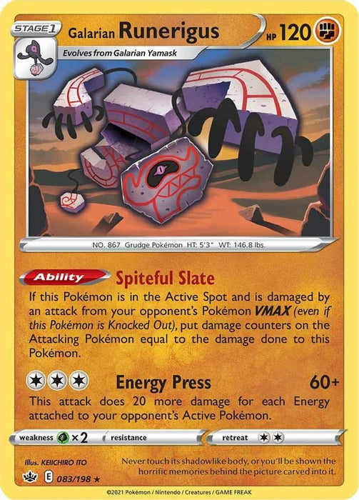 Galarian Runerigus (#083/198) (SWSH06: Chilling Reign)
