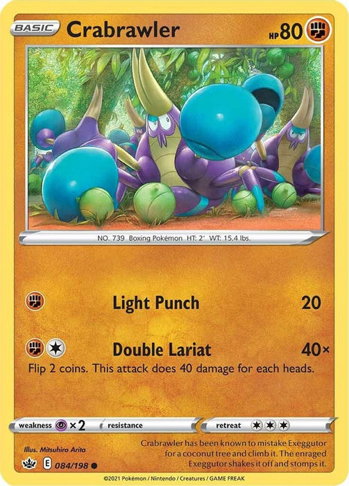 Crabrawler (#084/198) (SWSH06: Chilling Reign) Near Mint Reverse Holofoil
