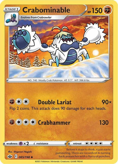 Crabominable (#085/198) (SWSH06: Chilling Reign) Near Mint Reverse Holofoil