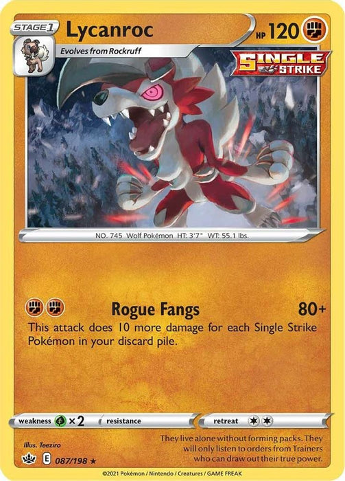 Lycanroc (#087/198) (SWSH06: Chilling Reign)