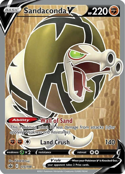 Sandaconda V (Full Art) (#175/198) (SWSH06: Chilling Reign)