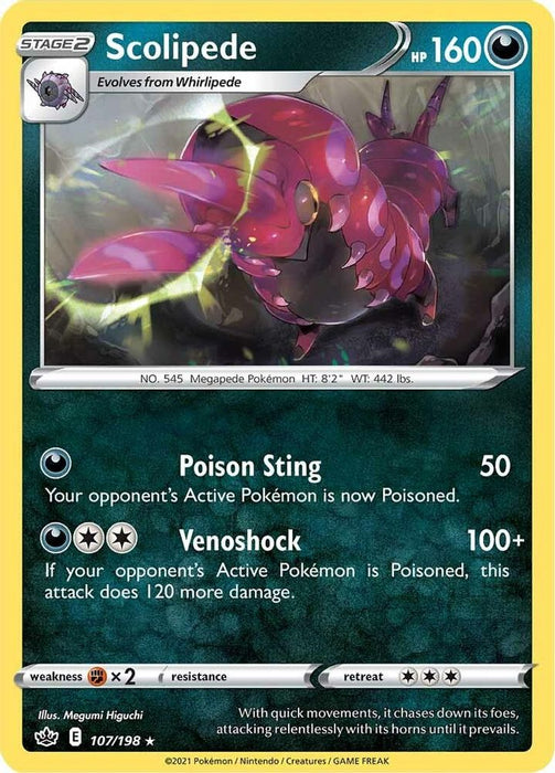Scolipede (#107/198) (SWSH06: Chilling Reign) Near Mint Reverse Holofoil