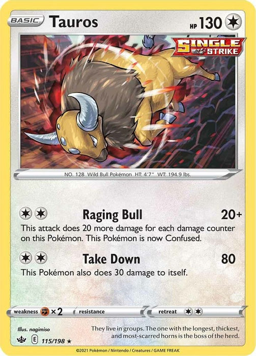 Tauros (#115/198) (SWSH06: Chilling Reign)