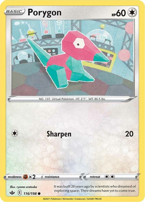 Porygon (#116/198) (SWSH06: Chilling Reign) Near Mint Reverse Holofoil