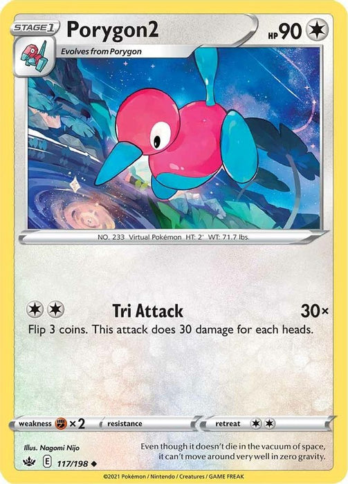 Porygon2 (#117/198) (SWSH06: Chilling Reign) Near Mint Reverse Holofoil