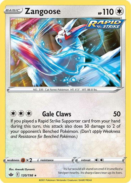 Zangoose (#120/198) (SWSH06: Chilling Reign) Near Mint Reverse Holofoil