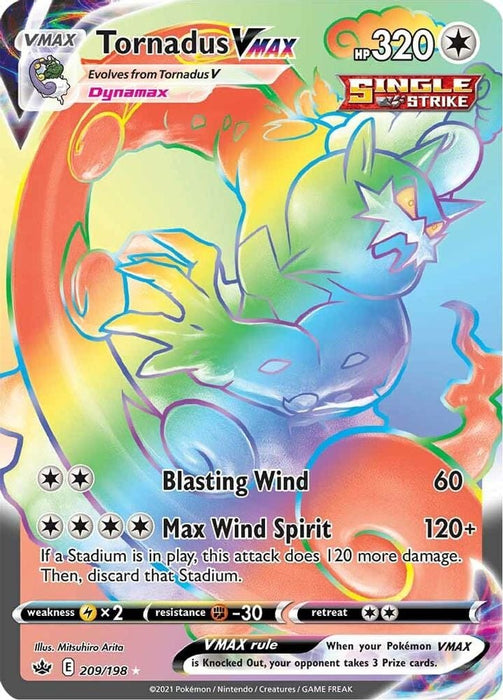 Tornadus VMAX (Secret) (#209/198) (SWSH06: Chilling Reign)