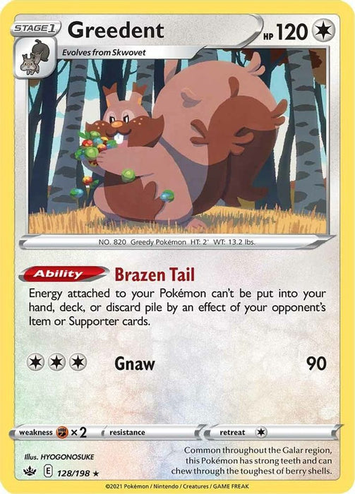 Greedent (#128/198) (SWSH06: Chilling Reign)