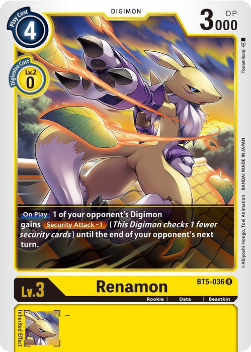 Image for Renamon (BT5-036 R) - Digimon Card Game