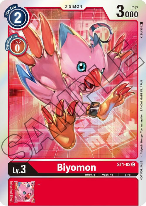 Biyomon - ST1-02 (Event Pack 1) (#ST1-02 C) (Starter Deck 01: Gaia Red) Near Mint Foil