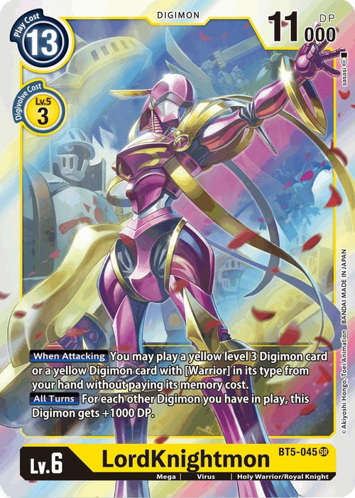 Image for LordKnightmon (BT5-045 SR) - Digimon Card Game