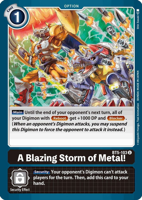 A Blazing Storm of Metal! (#BT5-103 U) (Battle of Omni) Near Mint