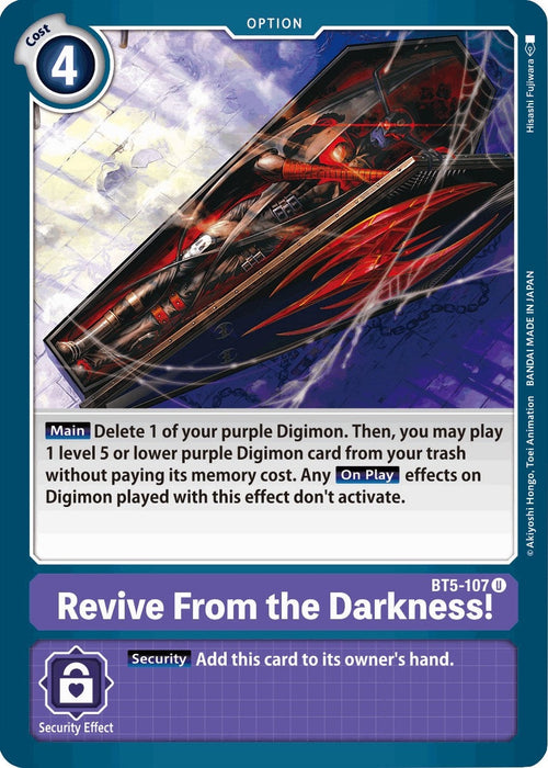 Image for Revive From the Darkness! (BT5-107 U) - Digimon Card Game