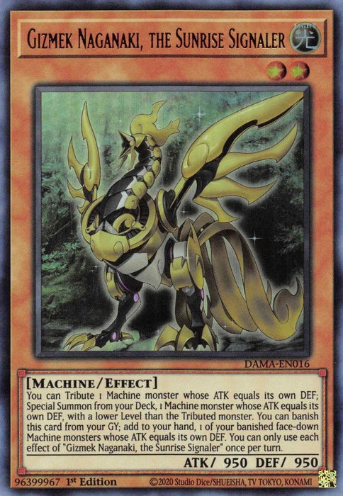 Gizmek Naganaki, the Sunrise Signaler (#DAMA-EN016) (Dawn of Majesty) Near Mint 1st Edition