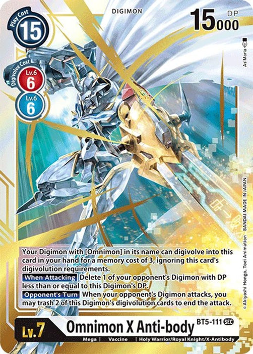 Omnimon X Anti-body (#BT5-111 SEC) (Battle of Omni) Near Mint Foil