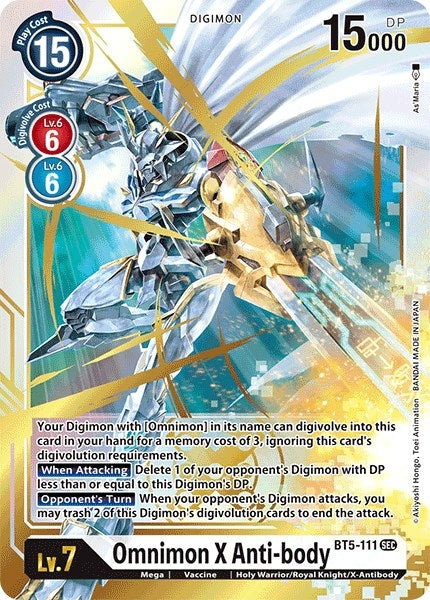 Image for Omnimon X Anti-body (BT5-111 SEC) - Digimon Card Game