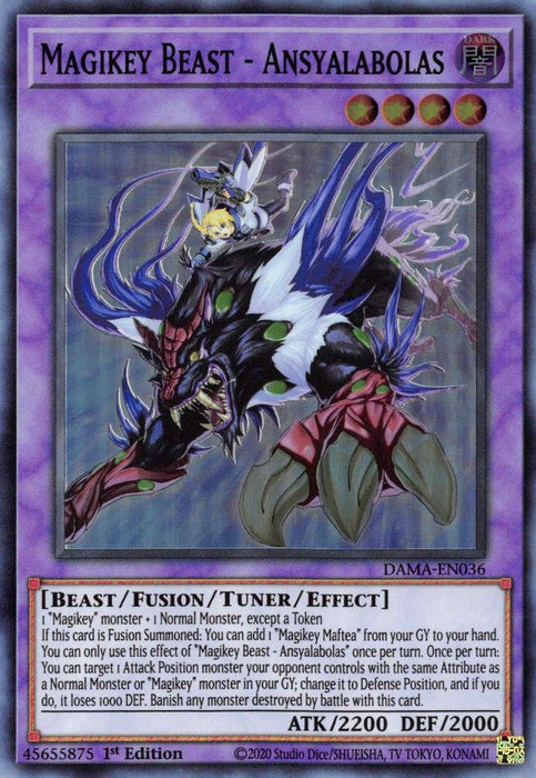 Magikey Beast - Ansyalabolas (#DAMA-EN036) (Dawn of Majesty) Near Mint 1st Edition