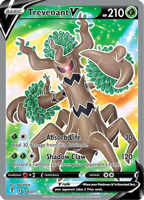 Trevenant V (Full Art) (#168/203) (SWSH07: Evolving Skies) Near Mint Holofoil