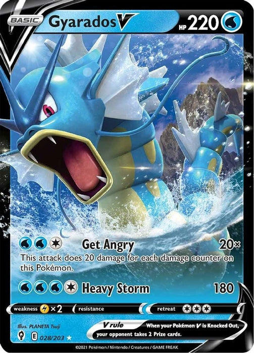 Gyarados V (#028/203) (SWSH07: Evolving Skies) Near Mint Holofoil