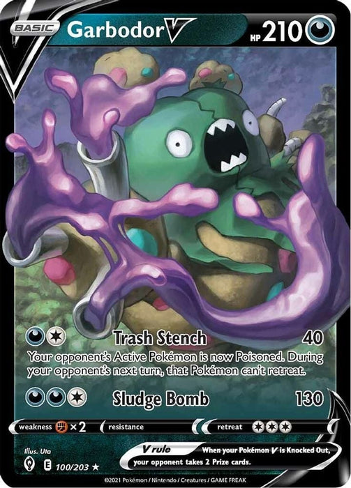Garbodor V (#100/203) (SWSH07: Evolving Skies) Near Mint Holofoil