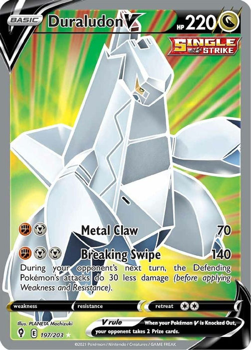 Duraludon V (Full Art) (#197/203) (SWSH07: Evolving Skies) Near Mint Holofoil