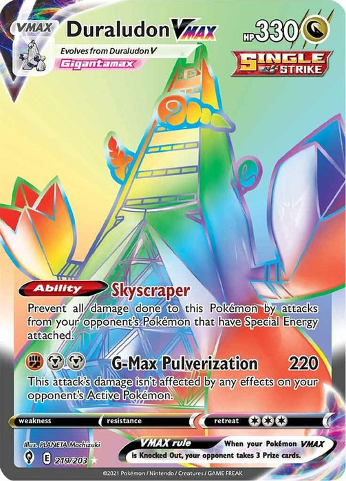 Duraludon VMAX (Secret) (#219/203) (SWSH07: Evolving Skies) Near Mint Holofoil