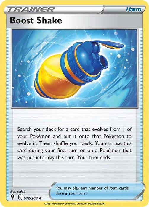 Boost Shake (#142/203) (SWSH07: Evolving Skies)