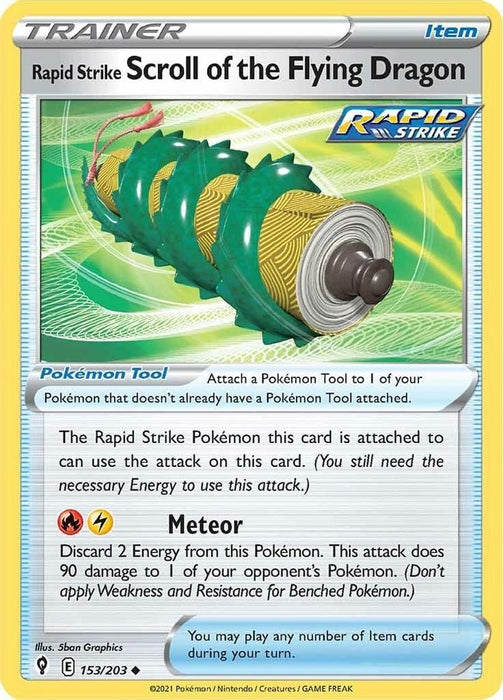 Rapid Strike Scroll of the Flying Dragon (#153/203) (SWSH07: Evolving Skies)