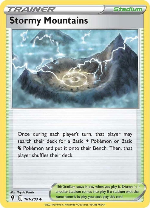 Stormy Mountains (#161/203) (SWSH07: Evolving Skies)