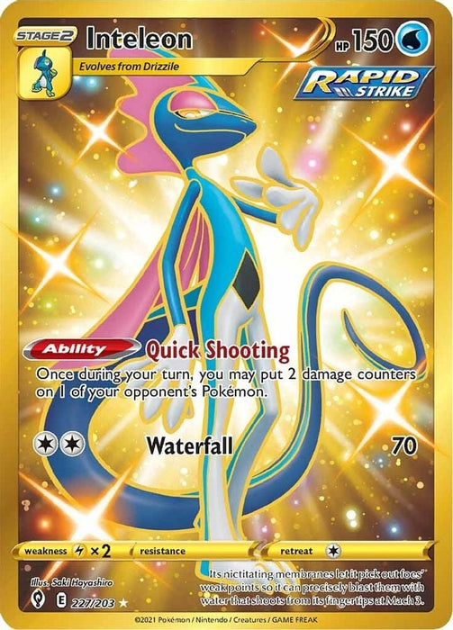 Inteleon Secret (#227/203) (SWSH07: Evolving Skies)