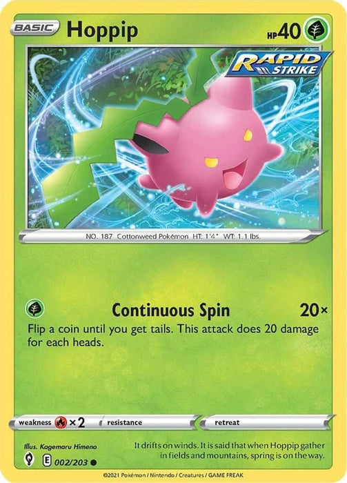Hoppip (#002/203) (SWSH07: Evolving Skies)