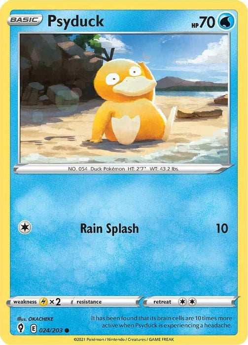 Psyduck (#024/203) (SWSH07: Evolving Skies) Near Mint Reverse Holofoil