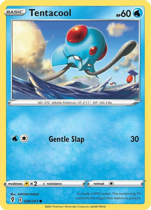 Tentacool (#026/203) (SWSH07: Evolving Skies) Near Mint Reverse Holofoil