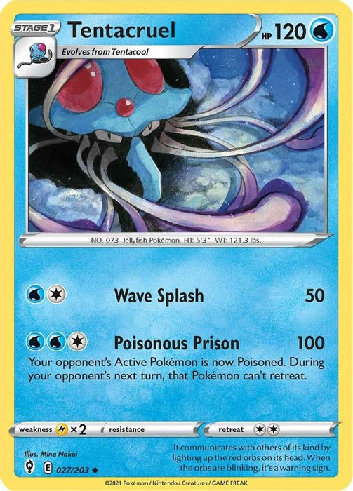 Tentacruel (#027/203) (SWSH07: Evolving Skies) Near Mint Reverse Holofoil