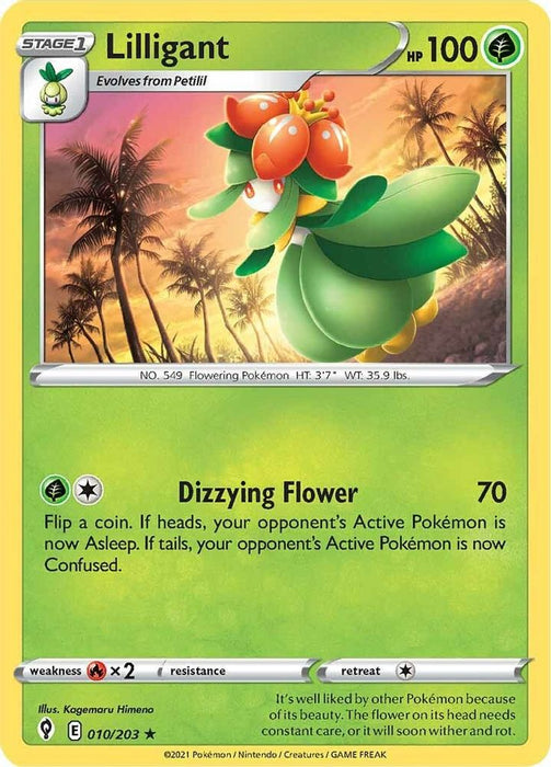 Lilligant (#010/203) (SWSH07: Evolving Skies) Near Mint Reverse Holofoil